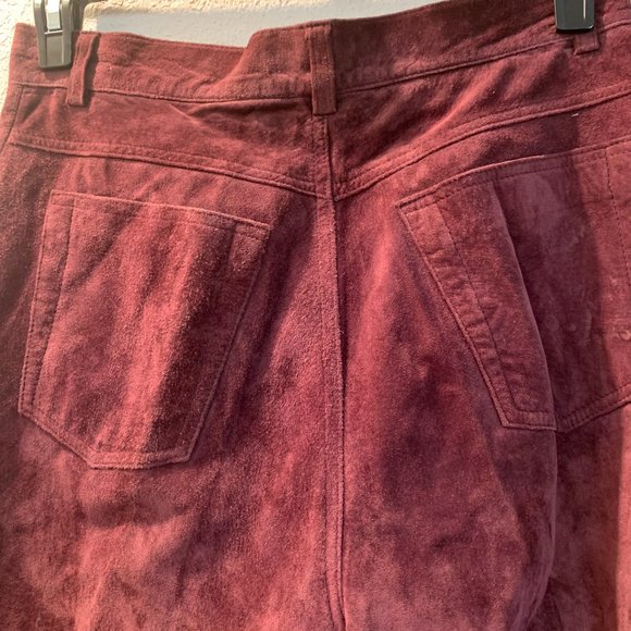St John's Bay washable suede pants size 10 cranberry pre owned excellent cond - Picture 6 of 9